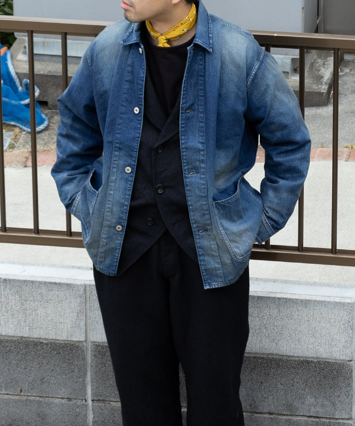 【HERILL】NEPDENIM CHOREJACKET / ヘリル ネップデニム チョアジャケット カバーオール 2026ss 2026春夏 正規取扱店 神奈川 鎌倉 オンラインショップ 通販