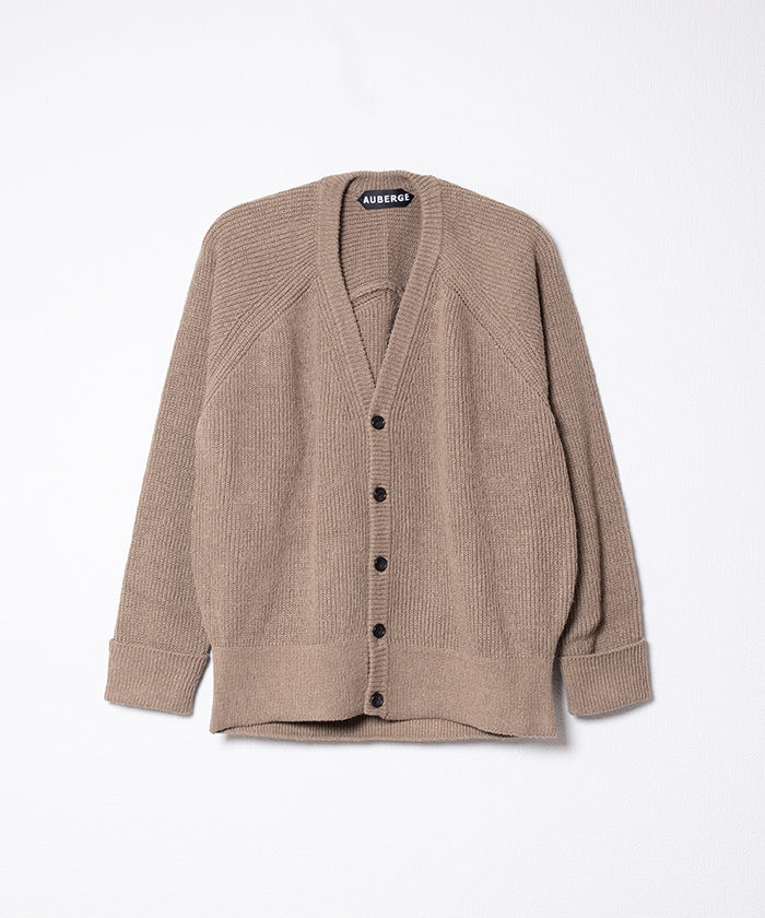 【AUBERGE】NOAH - BEIGE / オーベルジュ ノア シルク カーディガン チャコール 2025aw 2025秋冬 正規取扱店 神奈川 鎌倉 オンラインショップ 通販