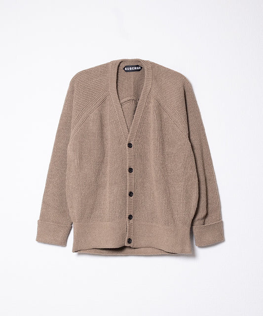 【AUBERGE】NOAH - BEIGE / オーベルジュ ノア シルク カーディガン チャコール 2025aw 2025秋冬 正規取扱店 神奈川 鎌倉 オンラインショップ 通販