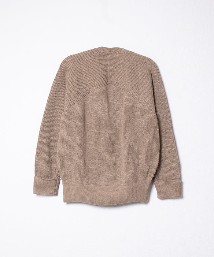 【AUBERGE】NOAH - BEIGE / オーベルジュ ノア シルク ニット カーディガン チャコール 2025aw 2025秋冬 正規取扱店 神奈川 鎌倉 オンラインショップ 通販