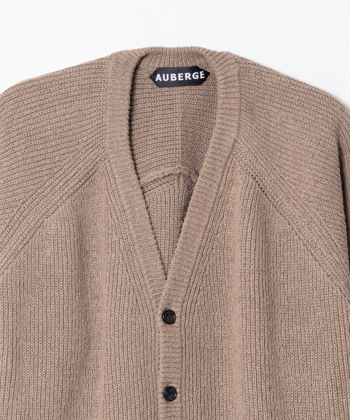 【AUBERGE】NOAH - BEIGE / オーベルジュ ノア シルク ニット カーディガン チャコール 2025aw 2025秋冬 正規取扱店 神奈川 鎌倉 オンラインショップ 通販