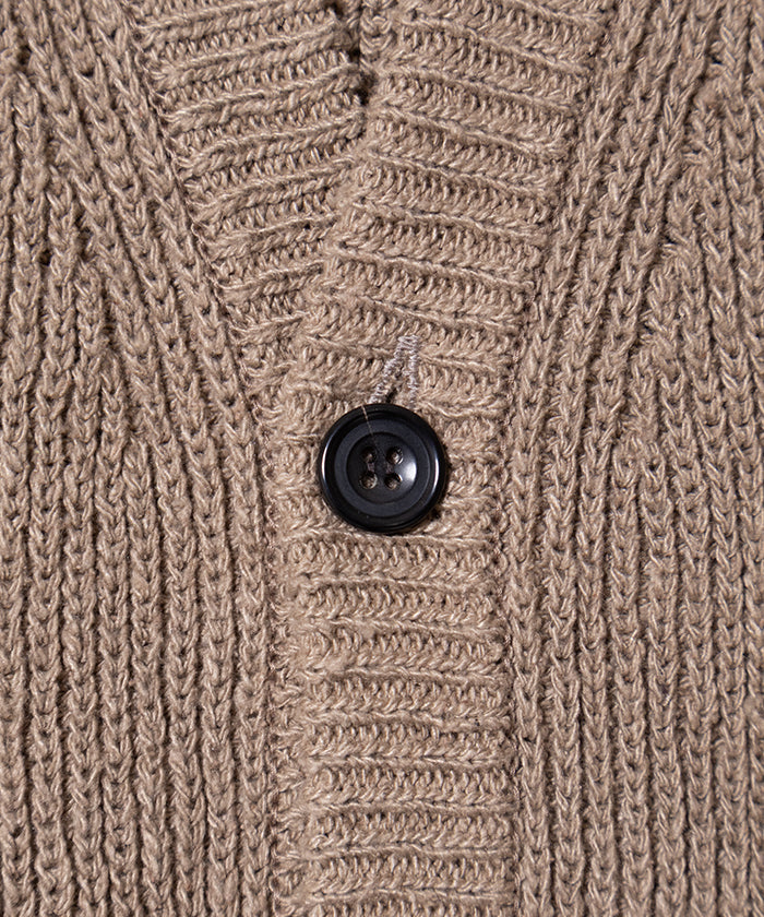 【AUBERGE】NOAH - BEIGE / オーベルジュ ノア シルク ニット カーディガン チャコール 2025aw 2025秋冬 正規取扱店 神奈川 鎌倉 オンラインショップ 通販