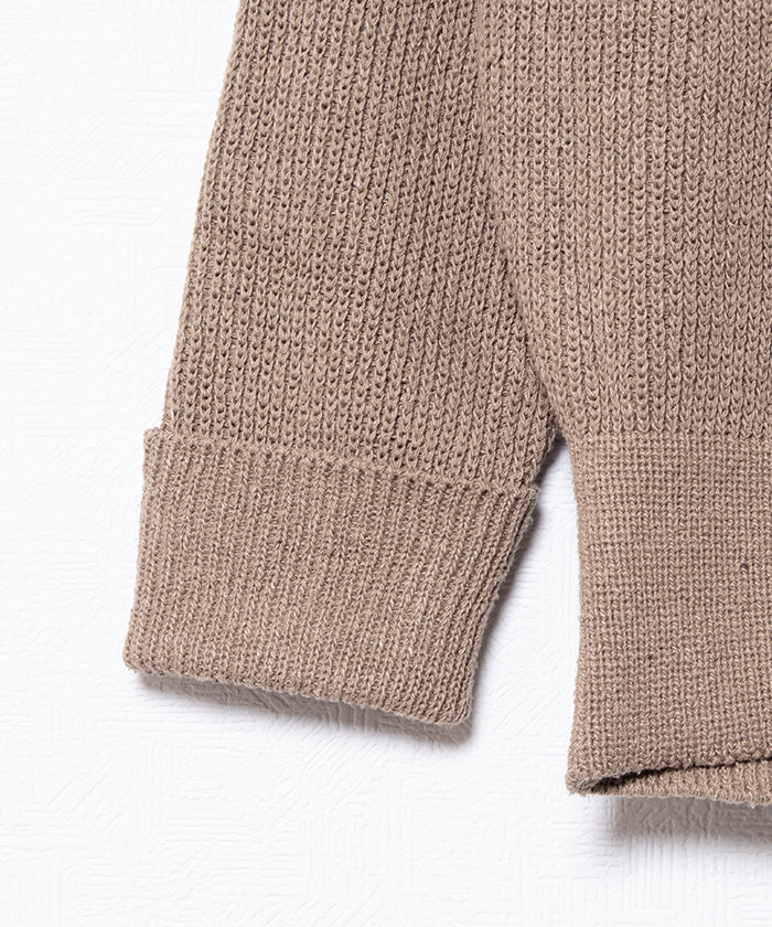 【AUBERGE】NOAH - BEIGE / オーベルジュ ノア シルク ニット カーディガン チャコール 2025aw 2025秋冬 正規取扱店 神奈川 鎌倉 オンラインショップ 通販