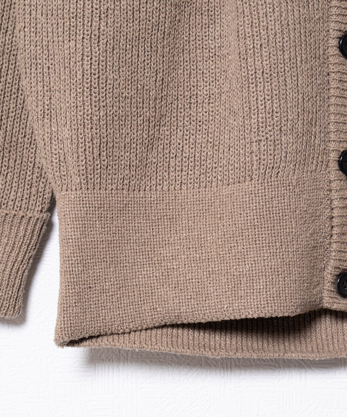 【AUBERGE】NOAH - BEIGE / オーベルジュ ノア シルク ニット カーディガン チャコール 2025aw 2025秋冬 正規取扱店 神奈川 鎌倉 オンラインショップ 通販