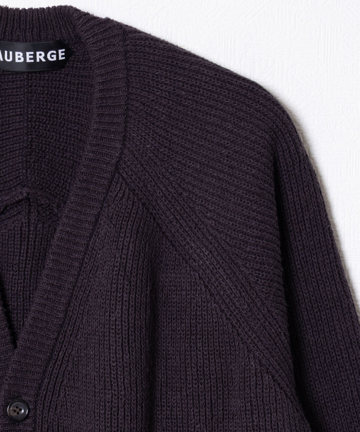 【AUBERGE】NOAH - CHARCOAL/オーベルジュ ノア シルク カーディガン チャコール 2025aw 2025秋冬 正規取扱店 神奈川 鎌倉 オンラインショップ 通販