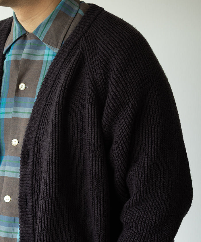 【AUBERGE】NOAH - CHARCOAL/オーベルジュ ノア シルク ニット カーディガン チャコール 2025aw 2025秋冬 正規取扱店 神奈川 鎌倉 オンラインショップ 通販