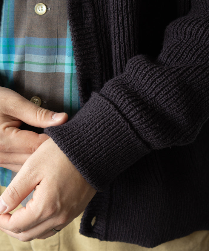 【AUBERGE】NOAH - CHARCOAL/オーベルジュ ノア シルク カーディガン チャコール 2025aw 2025秋冬 正規取扱店 神奈川 鎌倉 オンラインショップ 通販