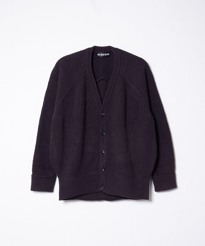 【AUBERGE】NOAH - CHARCOAL/オーベルジュ ノア シルク カーディガン チャコール 2025aw 2025秋冬 正規取扱店 神奈川 鎌倉 オンラインショップ 通販