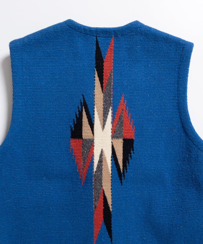 ORTEGA'S CHIMAYO VEST DEADSTOCK - BLUE / オルテガ チマヨベスト デッドストック XSサイズ レディース 取扱店 神奈川 鎌倉 ARZACH KAMAKURA オンラインショップ 通販