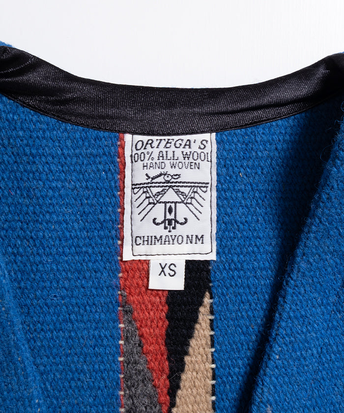 ORTEGA'S CHIMAYO VEST DEADSTOCK - BLUE / オルテガ チマヨベスト デッドストック XSサイズ レディース 取扱店 神奈川 鎌倉 ARZACH KAMAKURA オンラインショップ 通販