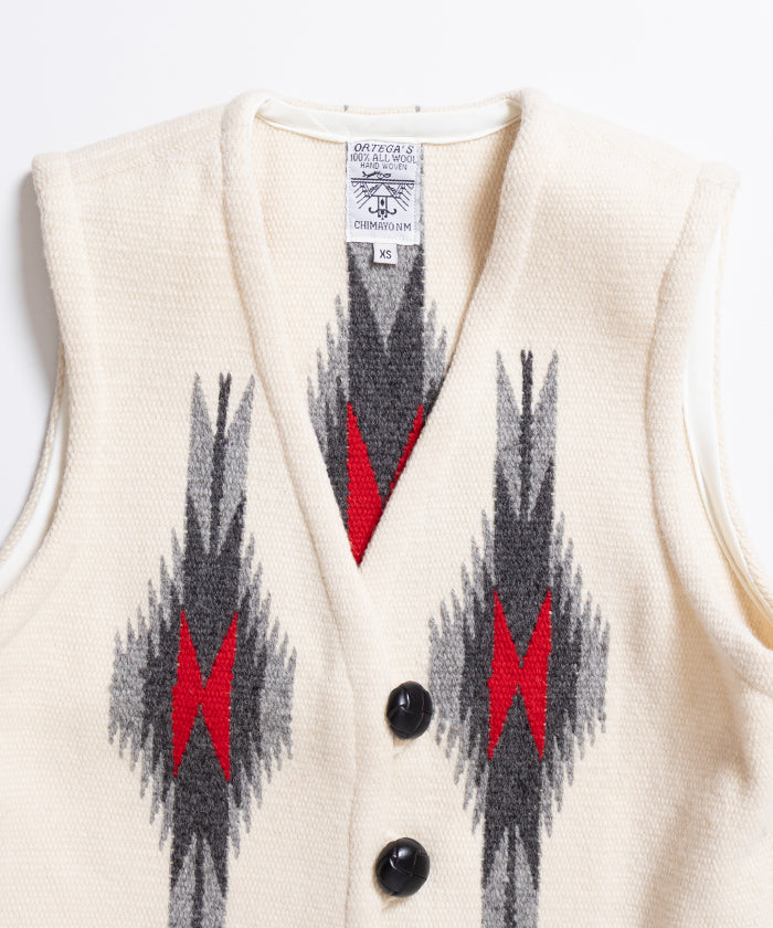 ORTEGA'S CHIMAYO VEST DEADSTOCK - NATURAL / オルテガ チマヨベスト デッドストック XSサイズ レディース 取扱店 神奈川 鎌倉 ARZACH KAMAKURA オンラインショップ 通販