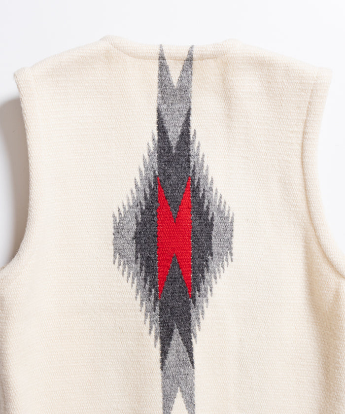 ORTEGA'S CHIMAYO VEST DEADSTOCK - NATURAL / オルテガ チマヨベスト デッドストック XSサイズ レディース 取扱店 神奈川 鎌倉 ARZACH KAMAKURA オンラインショップ 通販