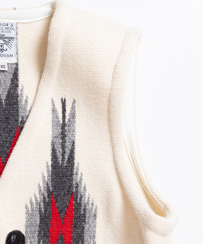 ORTEGA'S CHIMAYO VEST DEADSTOCK - NATURAL / オルテガ チマヨベスト デッドストック XSサイズ レディース 取扱店 神奈川 鎌倉 ARZACH KAMAKURA オンラインショップ 通販
