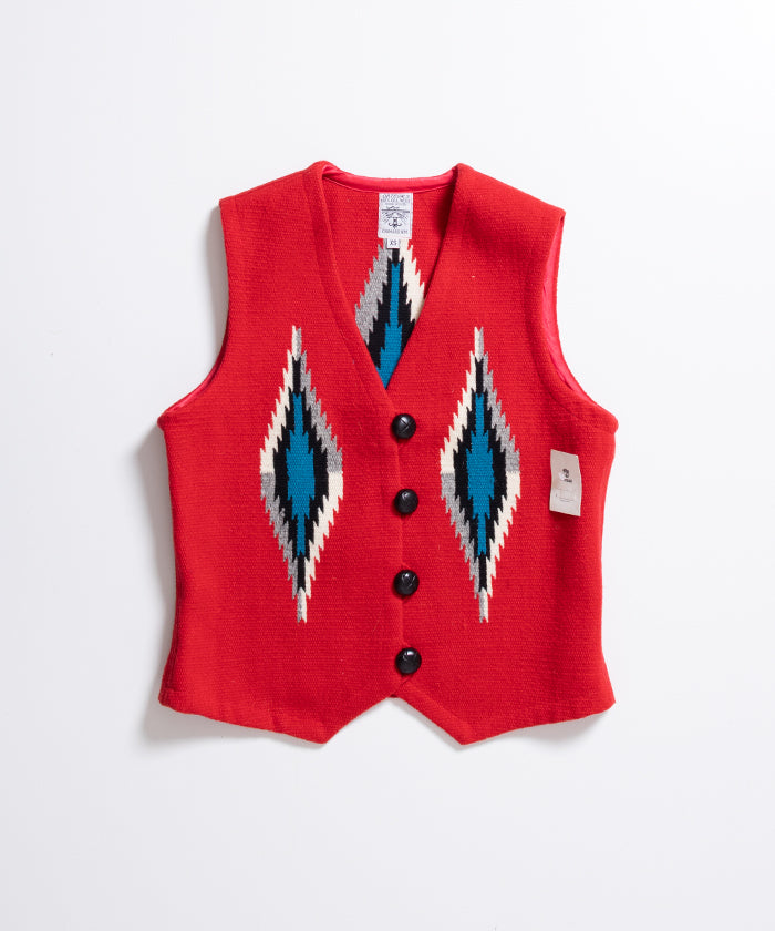 ORTEGA'S CHIMAYO VEST DEADSTOCK - RED / オルテガ チマヨベスト デッドストック XSサイズ レディース 取扱店 神奈川 鎌倉 ARZACH KAMAKURA オンラインショップ 通販