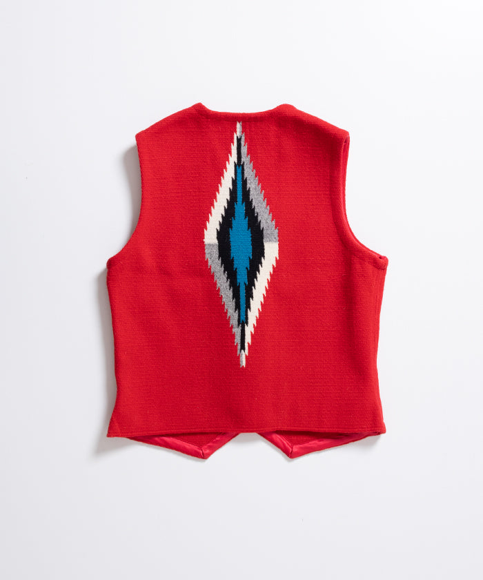 ORTEGA'S CHIMAYO VEST DEADSTOCK - RED / オルテガ チマヨベスト デッドストック XSサイズ レディース 取扱店 神奈川 鎌倉 ARZACH KAMAKURA オンラインショップ 通販
