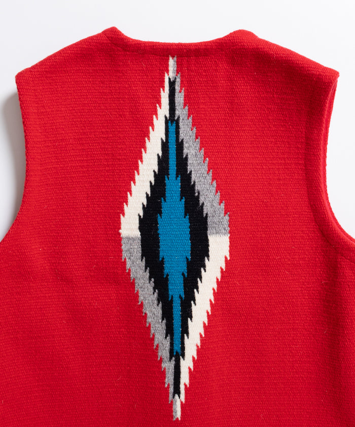 ORTEGA'S CHIMAYO VEST DEADSTOCK - RED / オルテガ チマヨベスト デッドストック XSサイズ レディース 取扱店 神奈川 鎌倉 ARZACH KAMAKURA オンラインショップ 通販