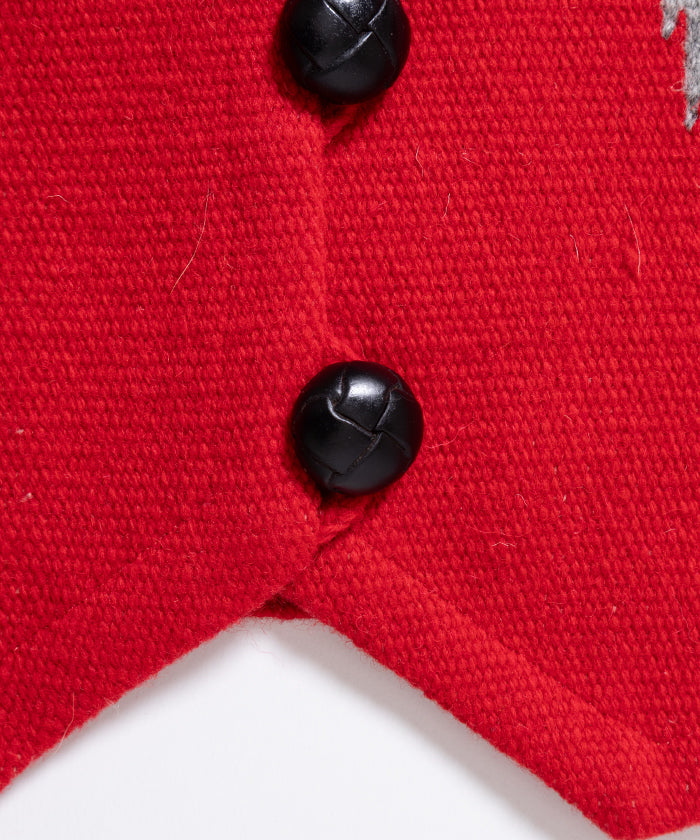 ORTEGA'S CHIMAYO VEST DEADSTOCK - RED / オルテガ チマヨベスト デッドストック XSサイズ レディース 取扱店 神奈川 鎌倉 ARZACH KAMAKURA オンラインショップ 通販