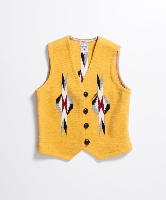 ORTEGA'S CHIMAYO VEST DEADSTOCK - YELLOW / オルテガ チマヨベスト デッドストック XSサイズ レディース 取扱店 神奈川 鎌倉 ARZACH KAMAKURA オンラインショップ 通販