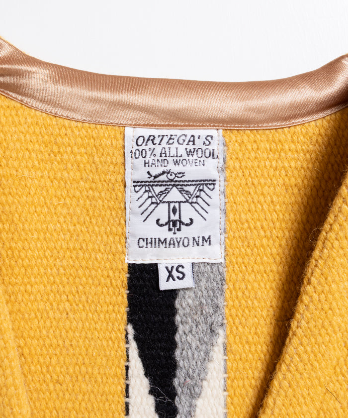 ORTEGA'S CHIMAYO VEST DEADSTOCK - YELLOW / オルテガ チマヨベスト デッドストック XSサイズ レディース 取扱店 神奈川 鎌倉 ARZACH KAMAKURA オンラインショップ 通販
