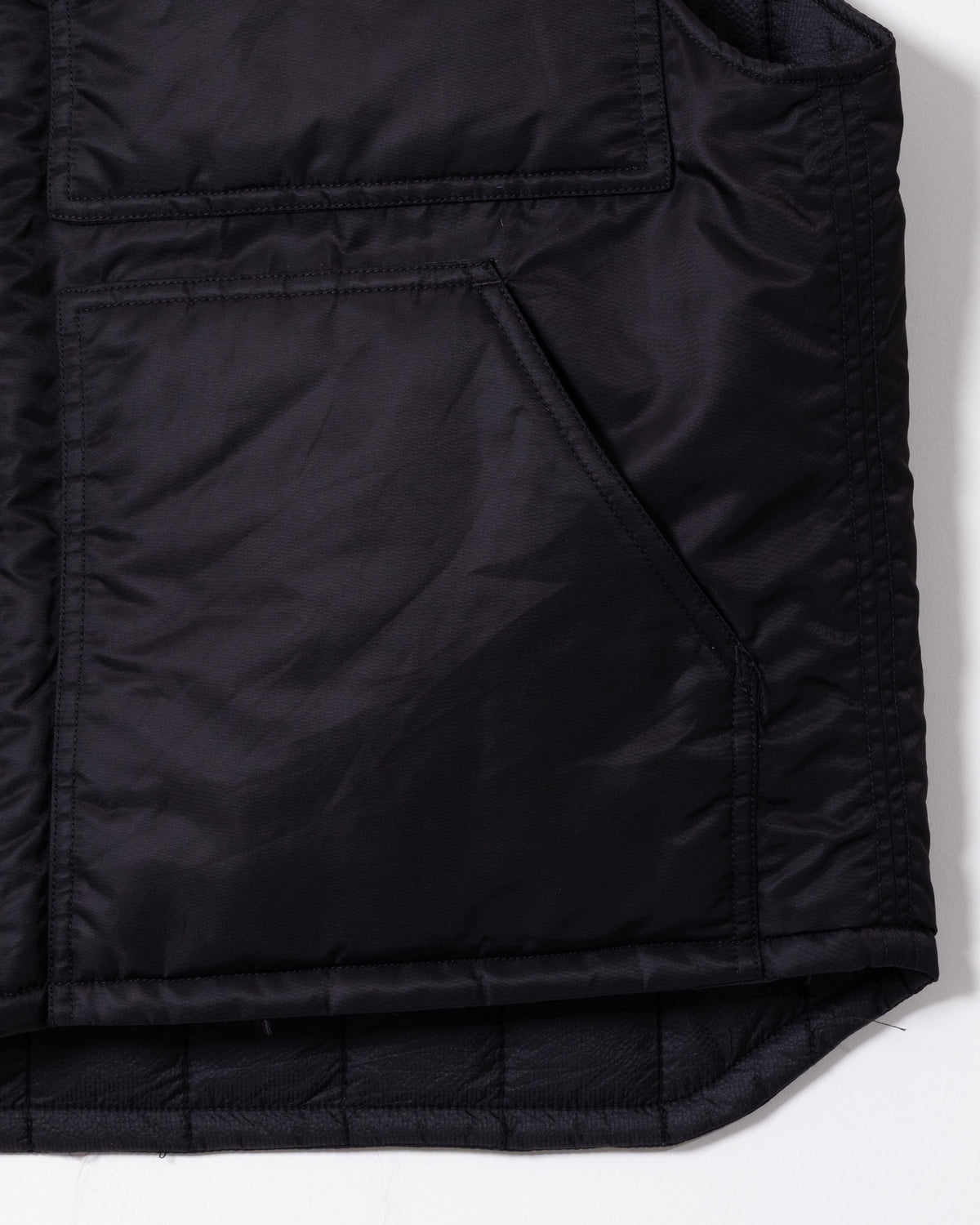 OVER VEST - BLACK FLIGHT SATIN NYLON