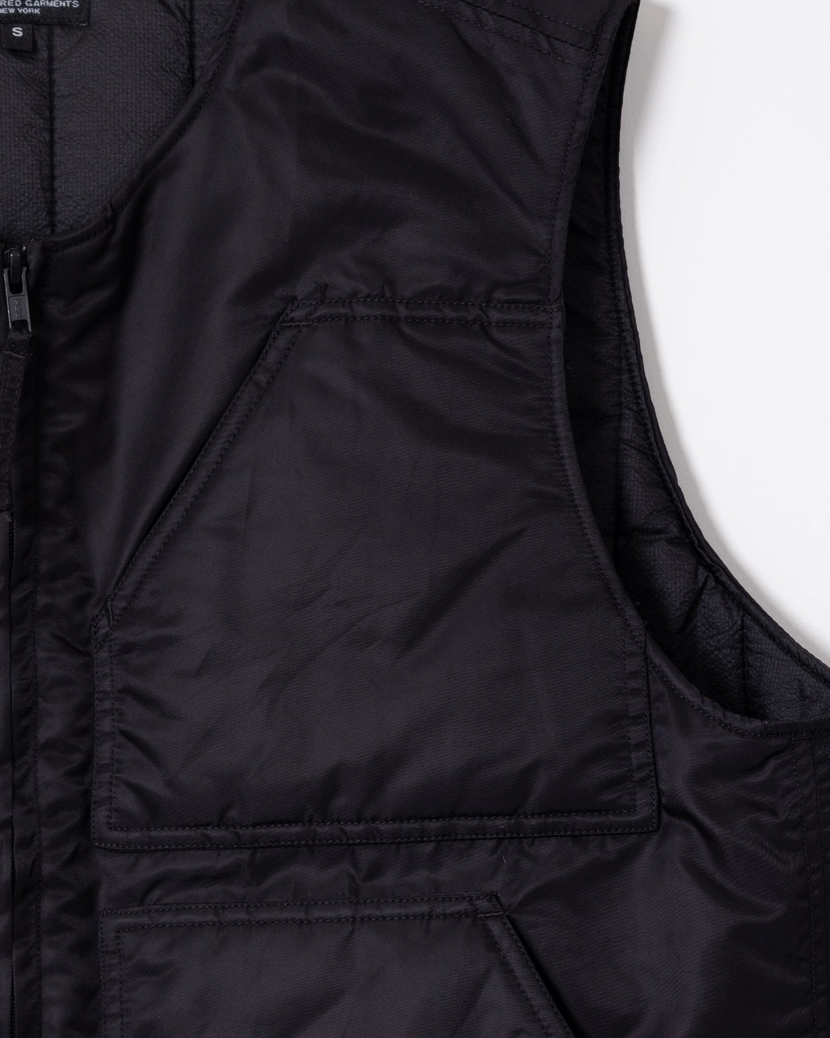 OVER VEST - BLACK FLIGHT SATIN NYLON