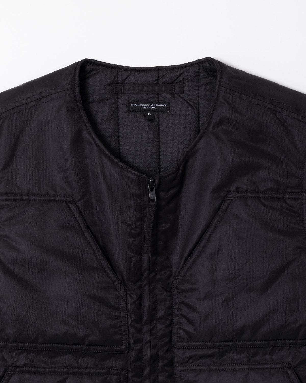 OVER VEST - BLACK FLIGHT SATIN NYLON