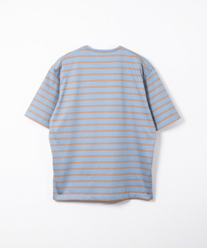 【AUBERGE】OWEN III - BLUE × BROWN / オーベルジュ オーウェン 3 ボーダー 半袖 Tシャツ 026ss 2026春夏 正規取扱店 神奈川 鎌倉 ARZACH KAMAKURA オンラインショップ 通販