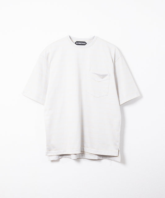 【AUBERGE】OWEN III - GRAY × LEMON / オーベルジュ オーウェン 3 ボーダー 半袖 Tシャツ 2026ss 2026春夏 正規取扱店 神奈川 鎌倉 アルザック鎌倉 オンラインショップ 通販