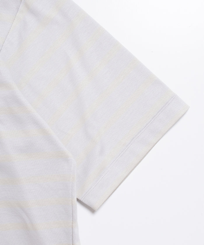 【AUBERGE】OWEN III - GRAY × LEMON / オーベルジュ オーウェン 3 ボーダー 半袖 Tシャツ 2026ss 2026春夏 正規取扱店 神奈川 鎌倉 アルザック鎌倉 オンラインショップ 通販