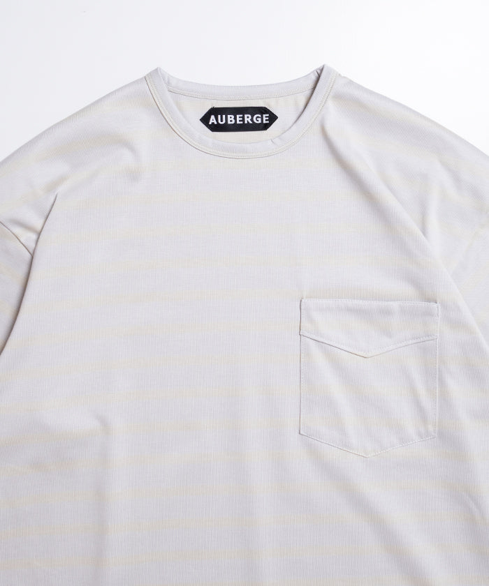 【AUBERGE】OWEN III - GRAY × LEMON / オーベルジュ オーウェン 3 ボーダー 半袖 Tシャツ 2026ss 2026春夏 正規取扱店 神奈川 鎌倉 アルザック鎌倉 オンラインショップ 通販
