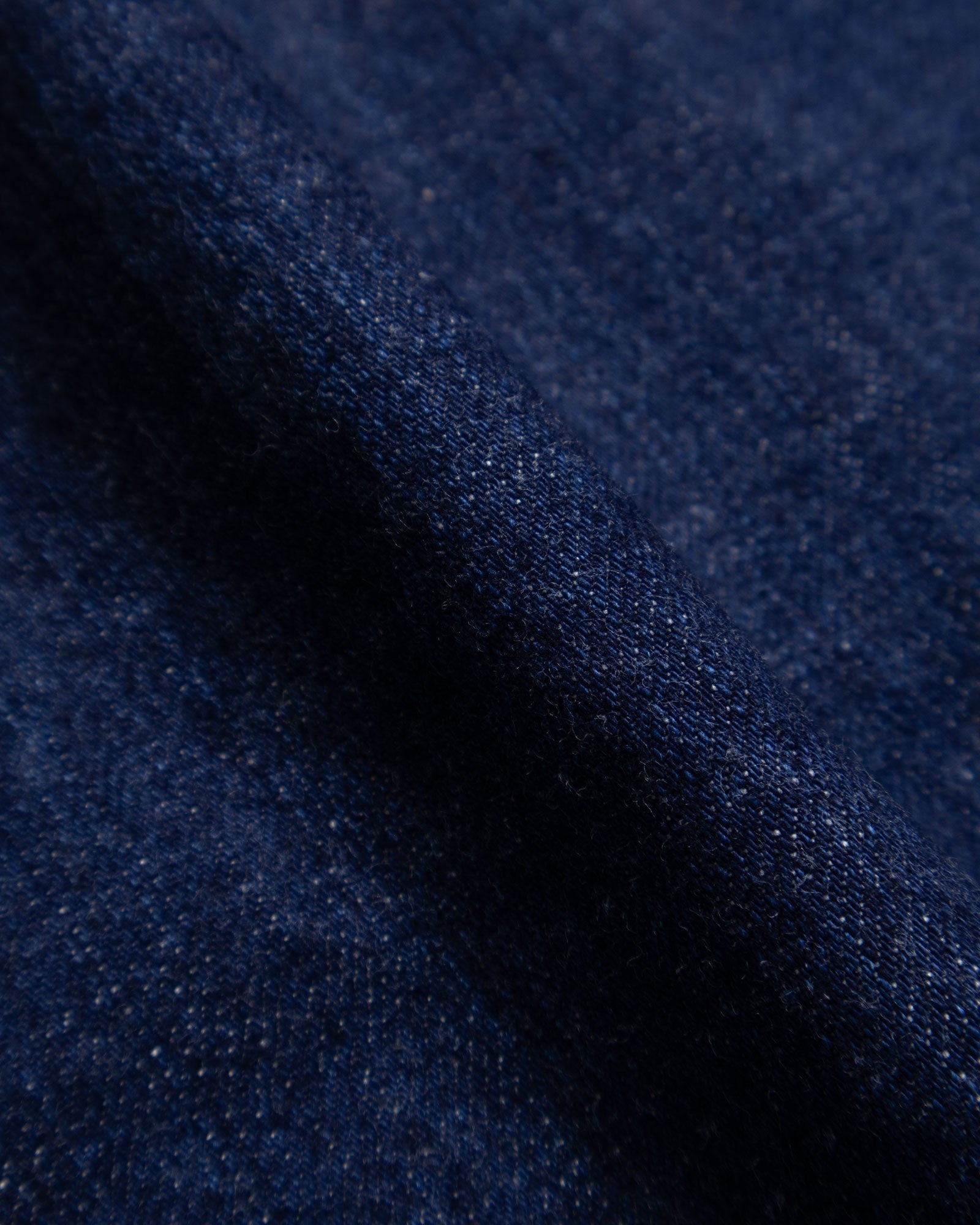 OUTIL PANTALON JASSY インディゴデニム 生地感 生機 クローズアップ