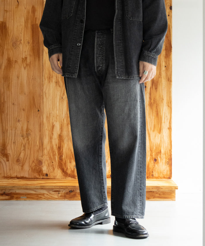 【OUTIL】PANTALON JASSY - FADED BLACK / ウティ パンタロン ジャシー デニムパンツ フェードブラック 2025AW 2025秋冬 正規取扱店 神奈川 鎌倉 レディース メンズ オンラインショップ 通販