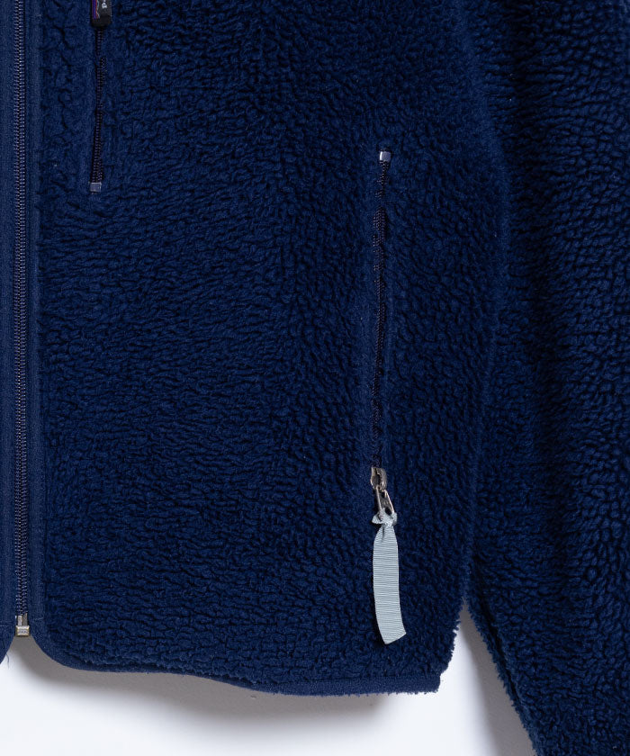 1990's PATAGONIA RETROPILE FLEECE CARDIGAN MADE IN USA / パタゴニア レトロフリース カーディガン ジャケット アメリカ製 USA製 古着 ヴィンテージ ビンテージ ネイビー メンズ 神奈川 鎌倉