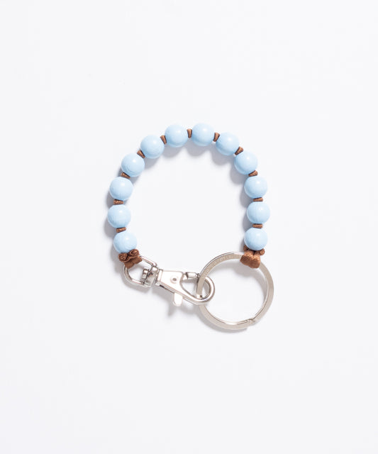 PERLEN SHORT KEYHOLDER - PASTELBLUE & MOCCA