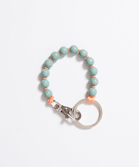 PERLEN SHORT KEYHOLDER - SALVIA & PEACH