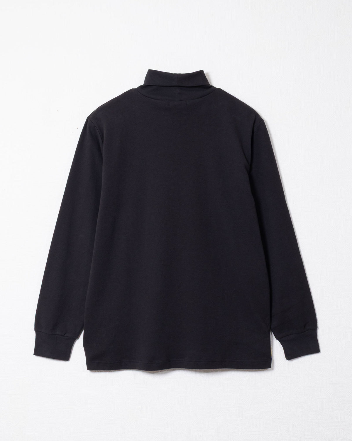 PLAIN COTTON TURTLENECK - BLACK