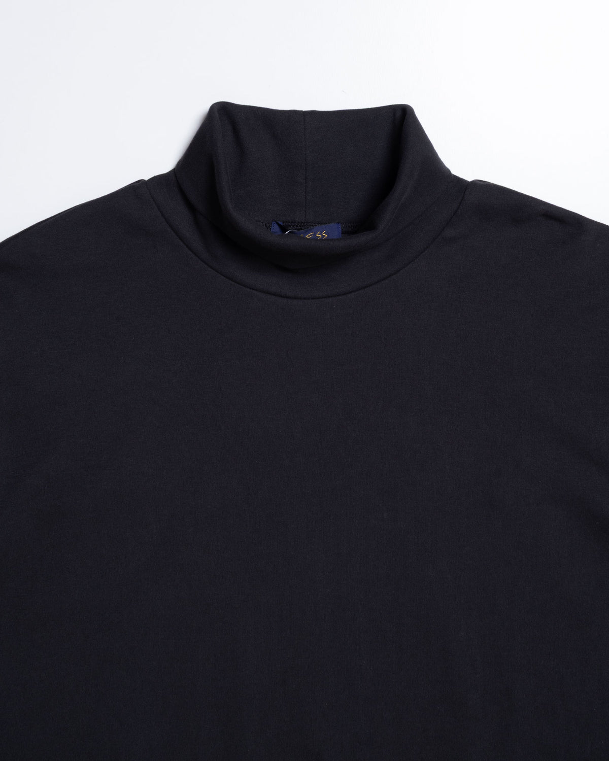PLAIN COTTON TURTLENECK - BLACK