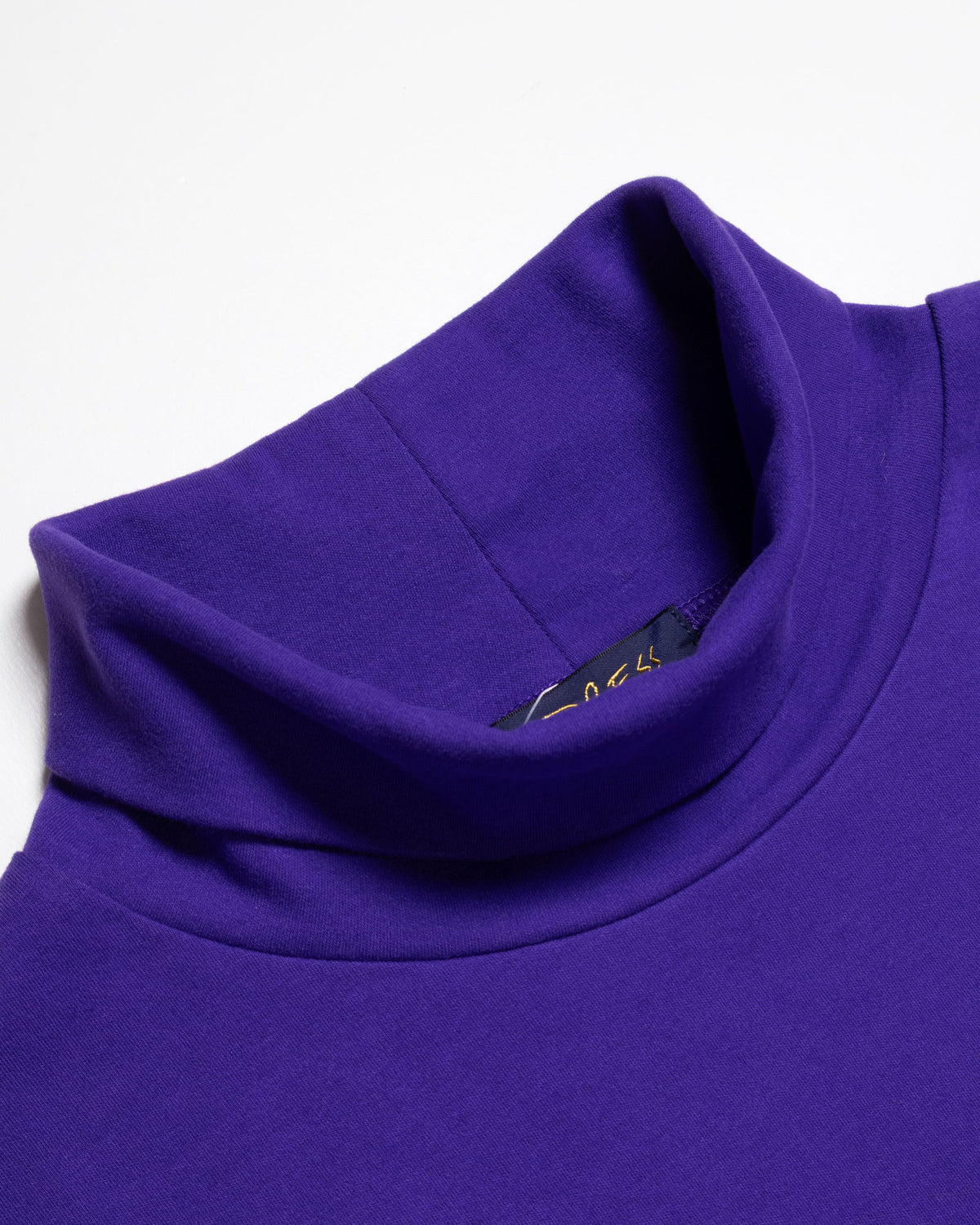 PLAIN COTTON TURTLENECK - PURPLE