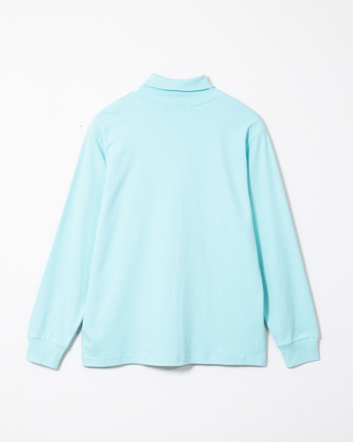 PLAIN COTTON TURTLENECK - T.BLUE