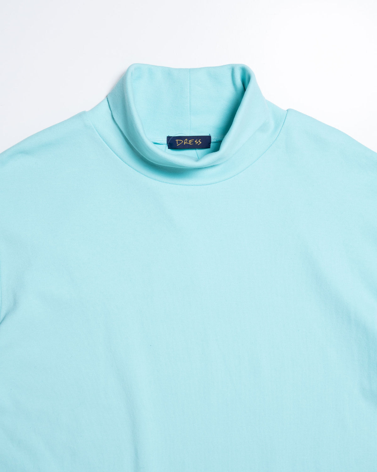 PLAIN COTTON TURTLENECK - T.BLUE