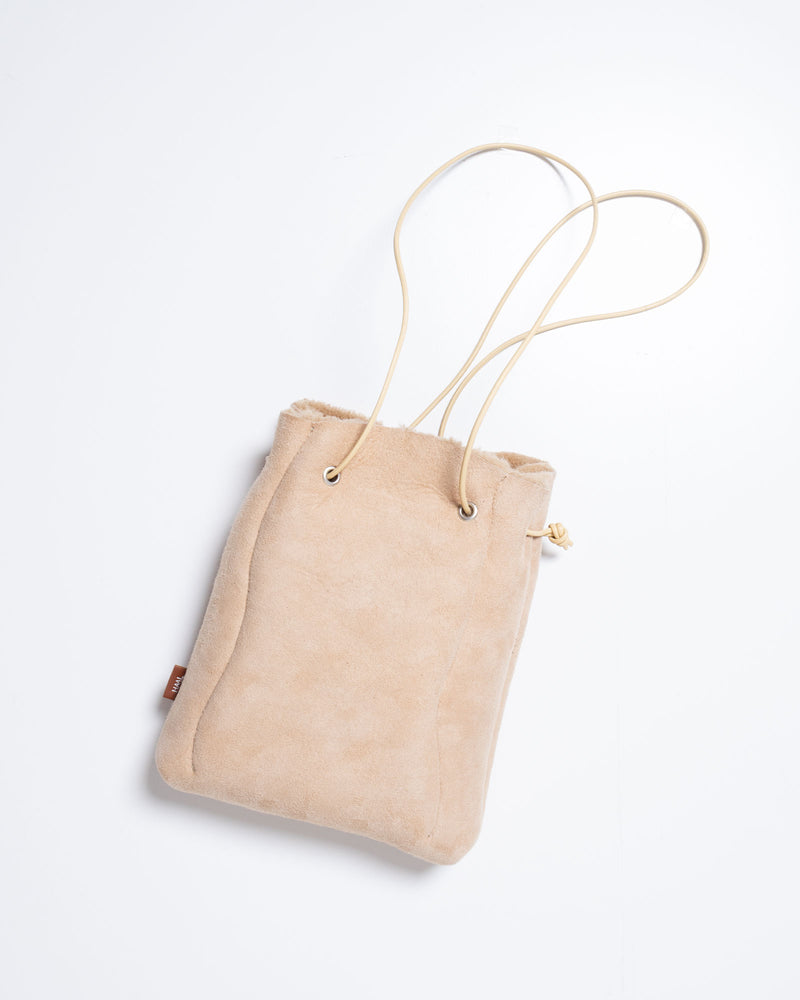 PREMITIVE DRAWSTRING BAG MOUTON - NATURAL