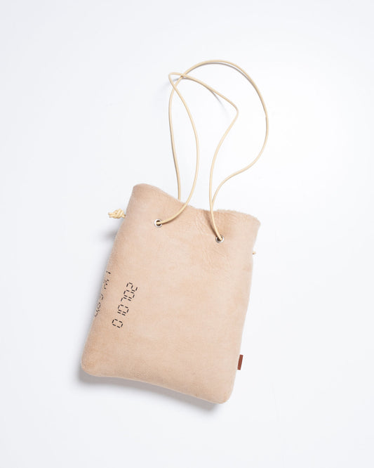 PREMITIVE DRAWSTRING BAG MOUTON - NATURAL