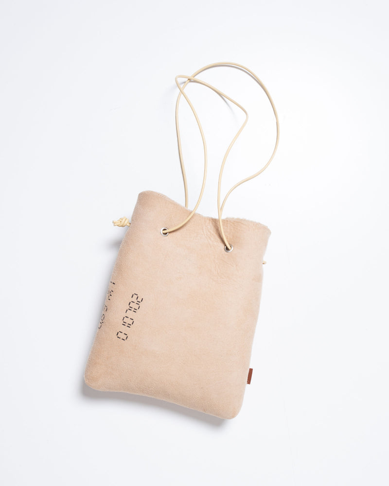 PREMITIVE DRAWSTRING BAG MOUTON - NATURAL