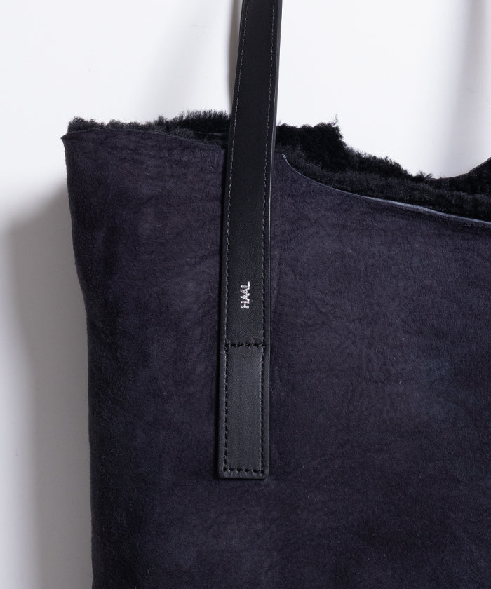【HAAL】PRIMITIVE TOTE BAG MOUTON - BLACK / ハール プリミティブ トートバッグ ムートン ブラック 2025AW 2025秋冬 正規取扱店 神奈川 鎌倉 オンラインショップ 通販