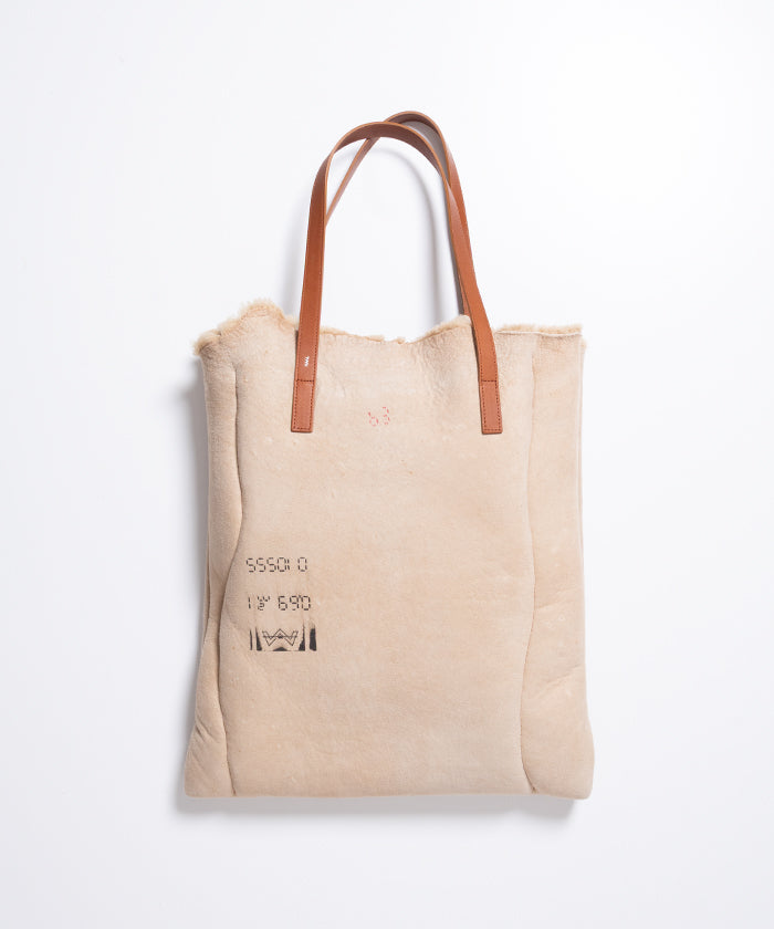 【HAAL】PRIMITIVE TOTE BAG MOUTON - NATURAL / ハール プリミティブ トートバッグ ムートン ナチュラル 2025AW 2025秋冬 正規取扱店 神奈川 鎌倉 オンラインショップ 通販