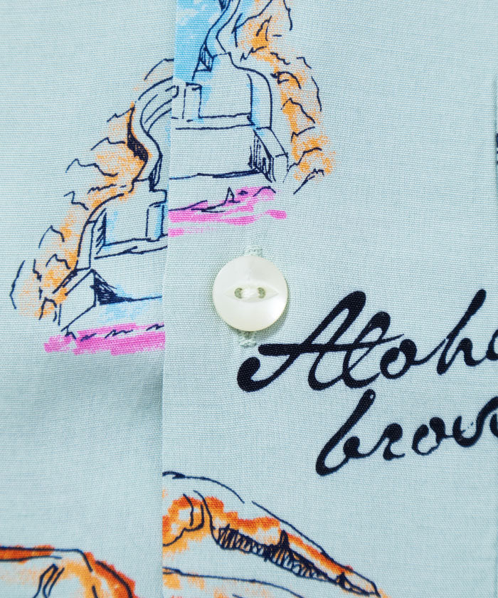 【Aloha Blossom】RYUKYU SOUVENIOR SHORT SLEEVE / アロハブロッサム レーヨン アロハシャツ 琉球スーベニア 日本製