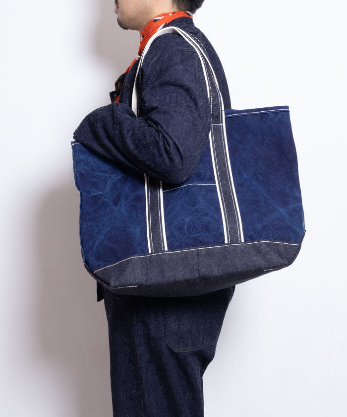 【OUTIL】SAC COLMAR - INDIGO / INDIGO / ウティ インディゴ染め キャンバストートバッグ  正規取扱店 通販