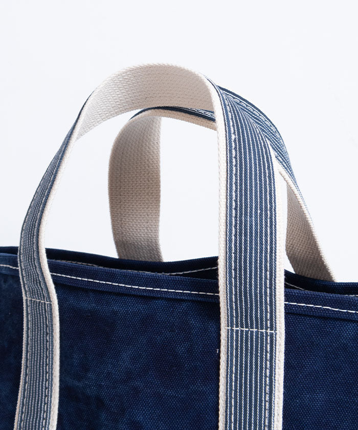 【OUTIL】SAC COLMAR - INDIGO / STRIPE/ ウティ インディゴ染め キャンバストートバッグ オンラインショップ