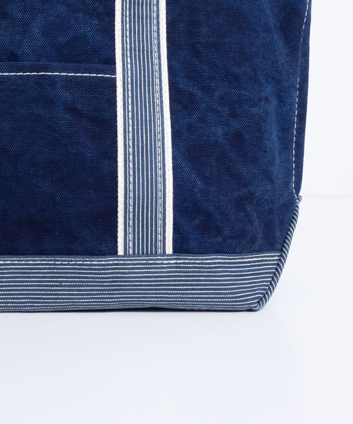 【OUTIL】SAC COLMAR - INDIGO / STRIPE/ ウティ インディゴ染め キャンバストートバッグ オンラインショップ