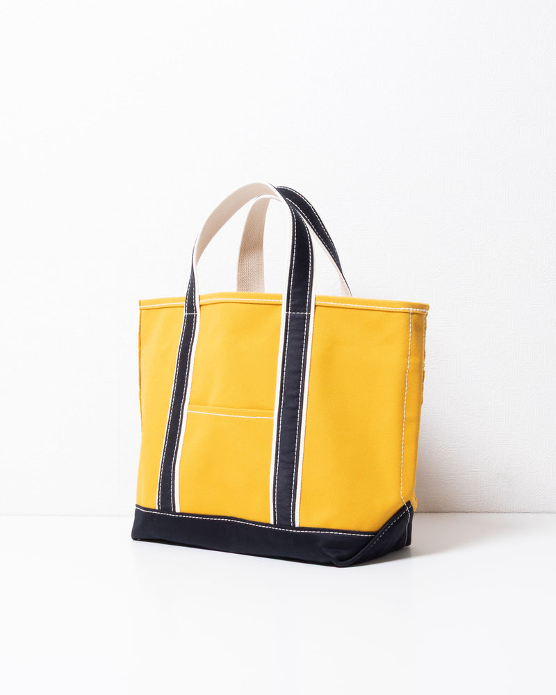 OUTIL ウティ SAC THURY M MUSTARD NAVY トートバッグ フロントポケット・三角マチ ディテール